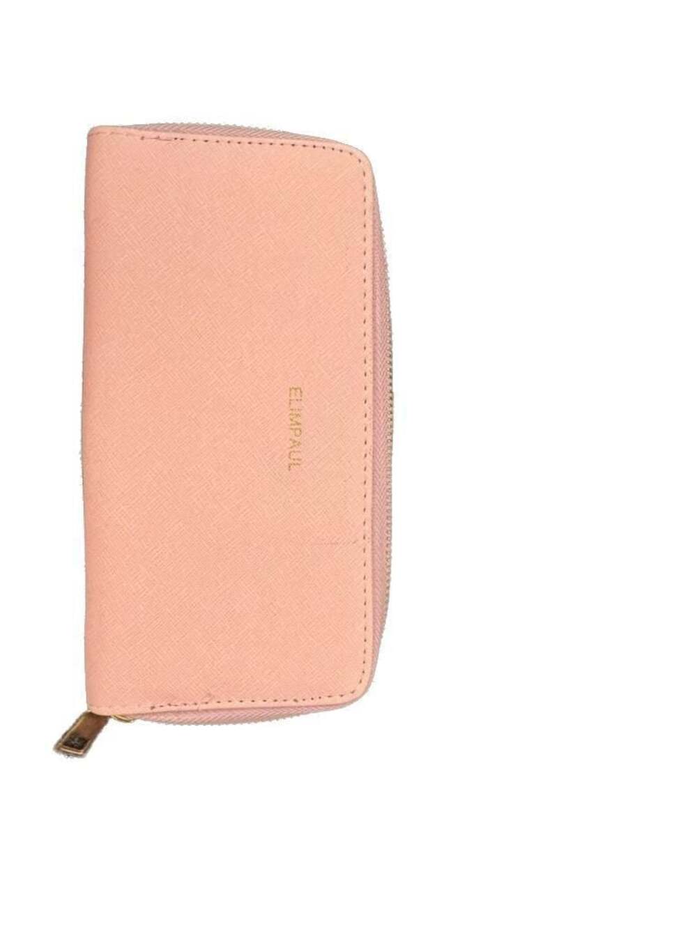 New Elim and Paul zip Wallet Pink. Faux Leather.